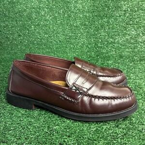 Bass Weejuns Katherine II Leather Penny Loafers Preppy Shoes Burgundy Womens 8.5